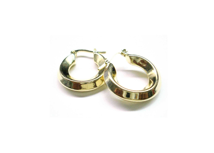 Plain Hoop Earring with Gold Plating